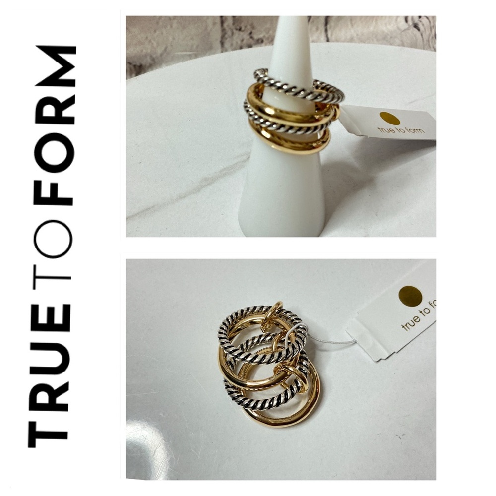 True to Form Gold and Silver Women's Ring Set